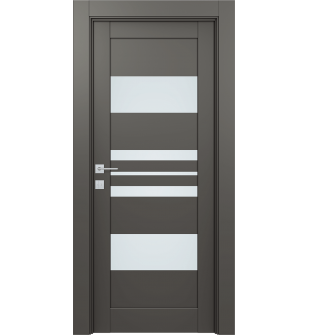 Romi Vetro Gray Matte Hinged doors