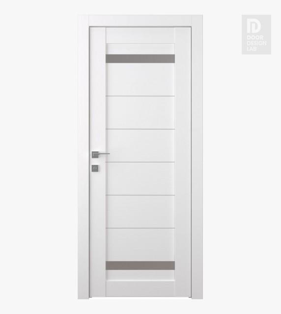 Perla Vetro Bianco Noble Modern Interior Door by Belldinni