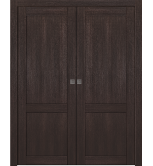Shaker 2 Panel Veralinga Oak Double pocket doors