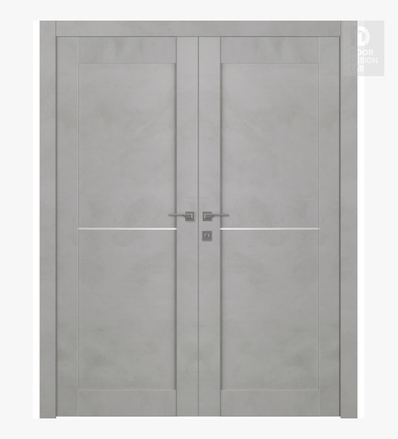 Avon 07 1H Light Urban Modern Interior Double Swing Doors by Belldinni