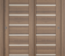 Avon 07-02 Vetro Pecan Nutwood Modern Interior Bypass Doors by Belldinni