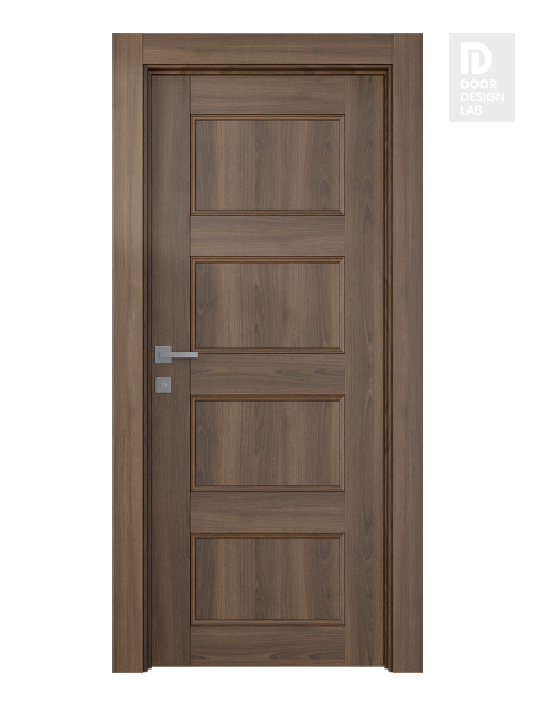 Oxford Uno 07 3R Pecan Nutwood Modern Interior Door by Belldinni