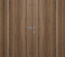 Optima 2U Pecan Nutwood Modern Interior Double Swing Doors by Belldinni