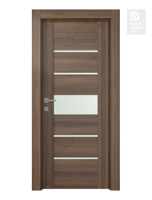 Avon 07-06 Vetro Pecan Nutwood Modern Interior Door by Belldinni