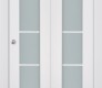 Smart Pro 5 Lite Vetro Polar White Modern Interior Bifold Doors by Belldinni