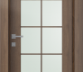 Avon 10 Lite Vetro Pecan Nutwood Modern Interior Door by Belldinni