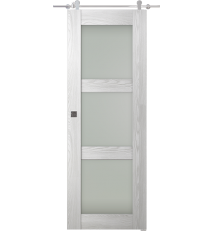 Avon 3 Lite Vetro Ribeira Ash Barn doors
