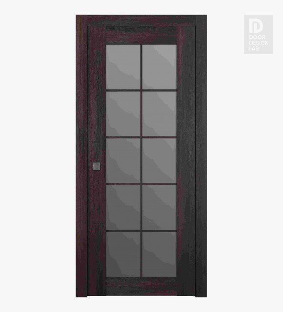 Avon 10 Lite Vetro Veralinga Oak Modern Interior Pocket Door by Belldinni
