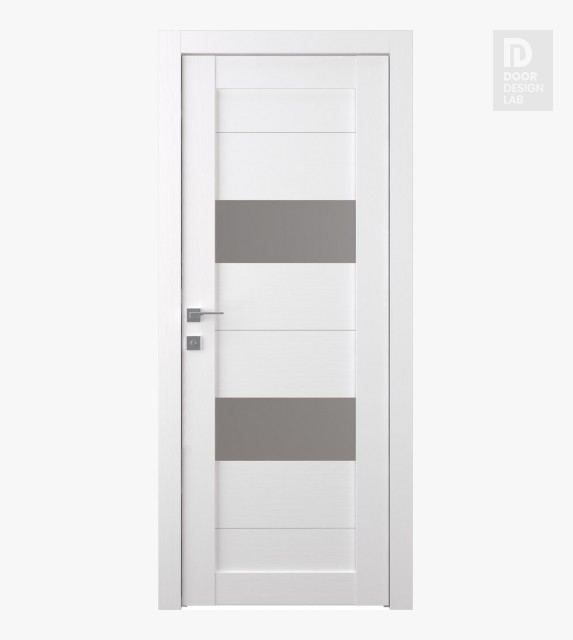 Berta Vetro Bianco Noble Modern Interior Door by Belldinni
