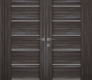 Alba Gray Oak Modern Interior Double Swing Doors by Belldinni