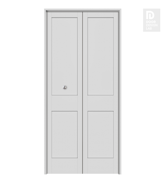 Shaker 2 Panel Primed Modern Interior Bifold Doors by Belldinni