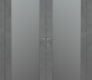 Avon 202 Vetro Dark Urban Modern Interior Double Swing Doors by Belldinni