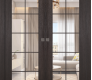 Avon 10 Lite Clear Veralinga Oak Modern Interior Double Pocket Doors by Belldinni