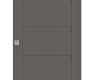 Louver Gray Matte Modern Interior Barn Door by Belldinni