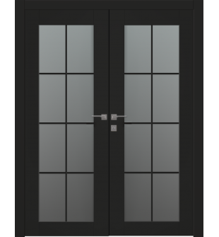 Avon 8 Lite Vetro Black Matte Double doors