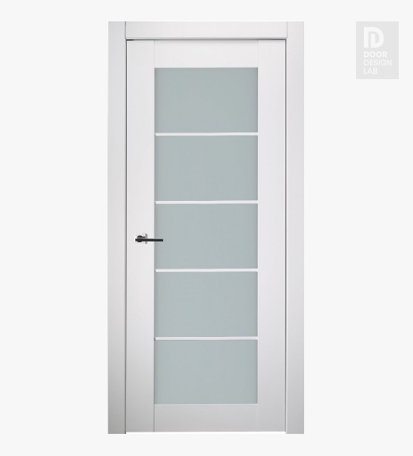 Smart Pro 5 Lite Vetro Polar White Modern Interior Door by Belldinni