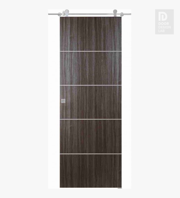 Palladio 4H Gray Oak Modern Interior Barn Door by Belldinni
