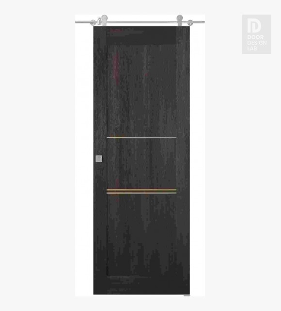 Avon 07 3H Gold Veralinga Oak Modern Interior Barn Door by Belldinni