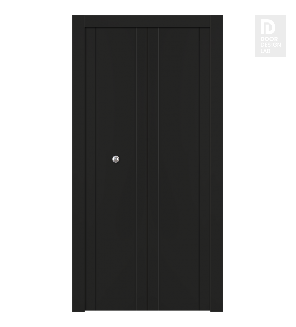 Avon 01 Black Matte Modern Interior Bifold Doors by Belldinni