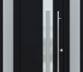 MODERN FRONT STEEL DOOR ZEPHYR BLACK/WHITE 61 1/16" X 95 11/16" RHI + SIDELITE LEFT/RIGHT + TRANSOM