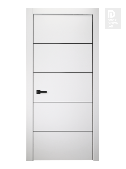 Palladio 4H Black Bianco Noble Modern Interior Door by Belldinni