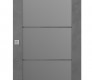 Avon 5 Lite Vetro Dark Urban Modern Interior Barn Door by Belldinni