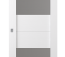 Berta Vetro Bianco Noble Modern Interior Barn Door by Belldinni