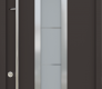 MODERN FRONT STEEL DOOR ARGOS BROWN/WHITE 37 7/16" X 95 11/16" RHI + TRANSOM