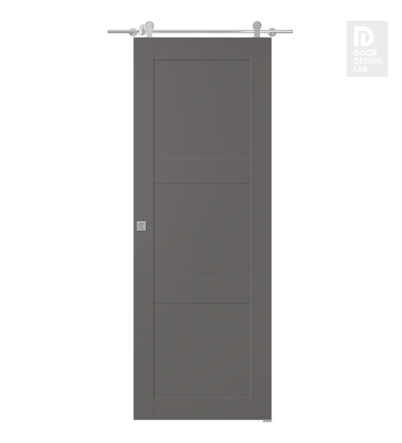 Avon 07 2Rn Gray Matte Modern Interior Barn Door by Belldinni
