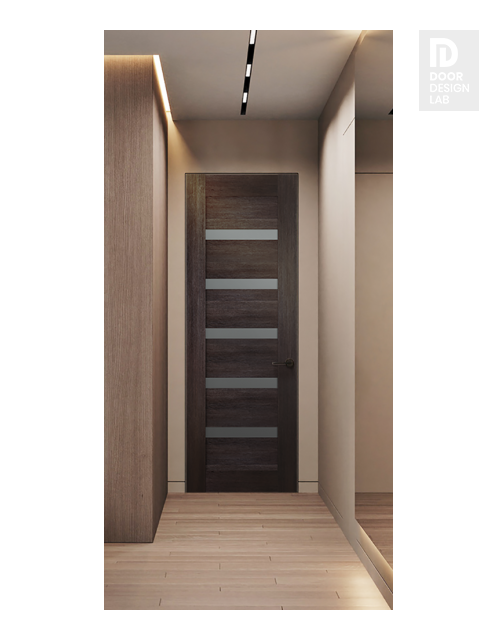 Avon 07-04 Vetro Veralinga Oak Modern Interior Frameless Door by Belldinni