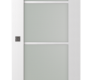Palladio 4 Lite Vetro Bianco Noble Modern Interior Barn Door by Belldinni