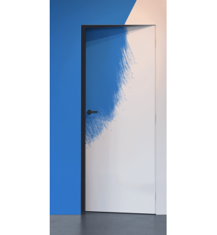 Primed Door Example For Painting In Blue Single Doors