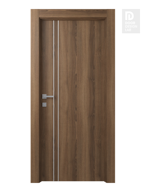 Optima 2V Pecan Nutwood Modern Interior Door by Belldinni