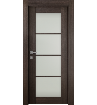 Avon 4 Lite Vetro Veralinga Oak Single Doors