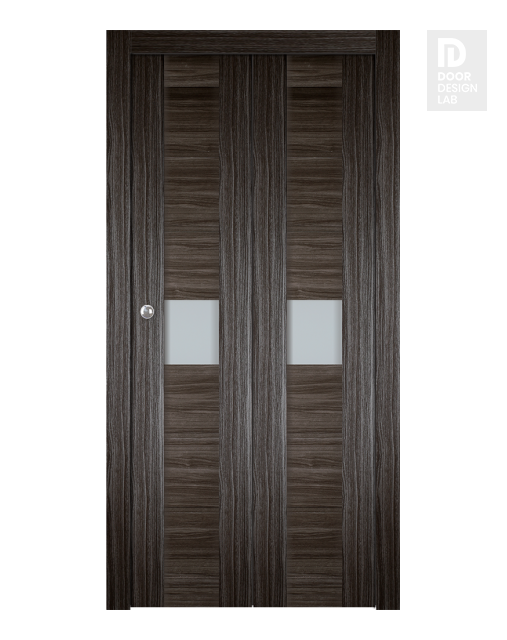 Edna Vetro Gray Oak Modern Interior Bifold Doors by Belldinni