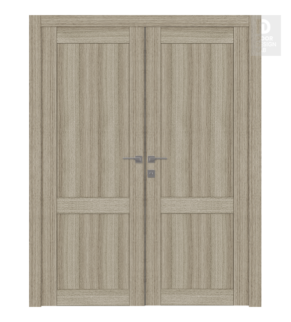 Shaker 2 Panel Shambor Modern Interior Double Swing Doors by Belldinni