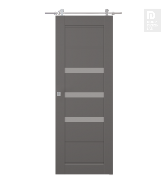 Rita Vetro Gray Matte Modern Interior Barn Door by Belldinni