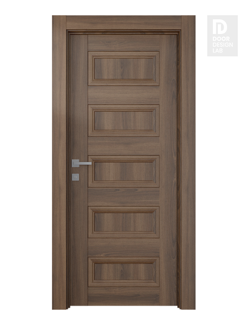Oxford Duo 07 4R Pecan Nutwood Modern Interior Door by Belldinni