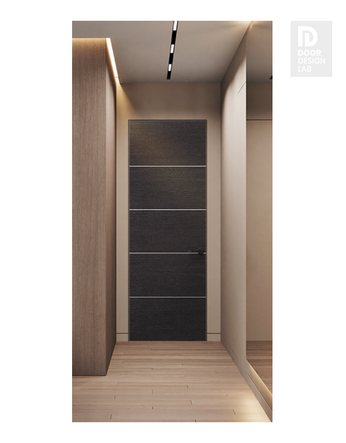 Avanti 4H Black Apricot Modern Interior Frameless Door by Belldinni