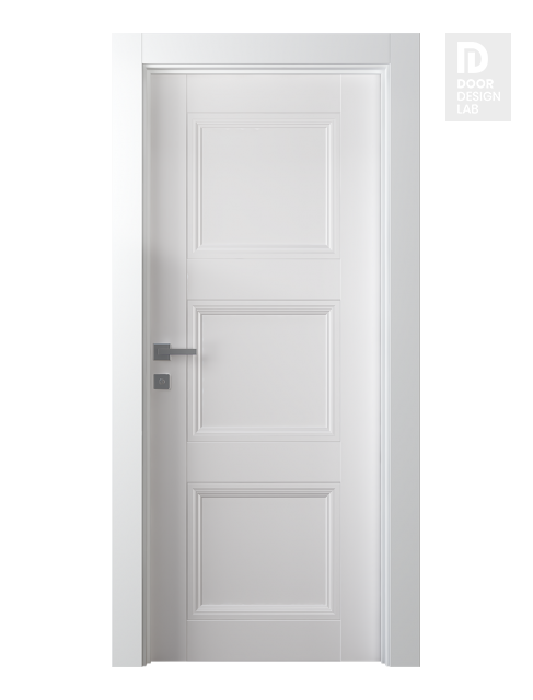 Oxford Duo 07 2Rn Snow White Modern Interior Door by Belldinni