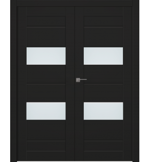 Vita Vetro Black Matte Double doors