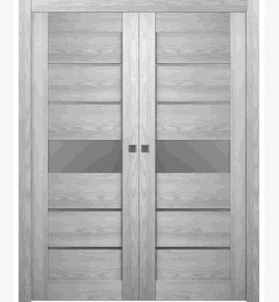 Avon 07-06 Vetro Ribeira Ash Double pocket doors