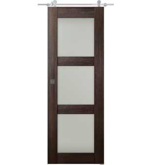 Avon 3 Lite Vetro Veralinga Oak Barn doors