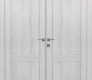 Shaker 2 Panel Ribeira Ash Modern Interior Double Swing Doors by Belldinni
