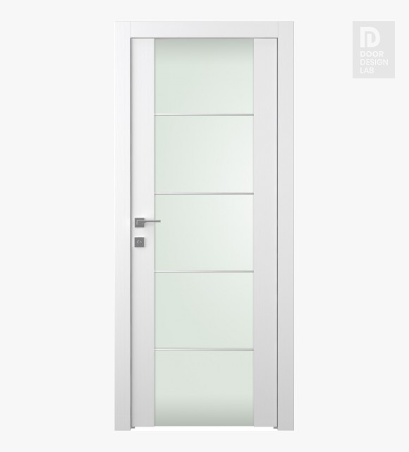 Palladio 202 4H Vetro Bianco Noble Modern Interior Door by Belldinni