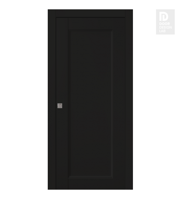 Oxford Uno 07 Black Matte Modern Interior Pocket Door by Belldinni