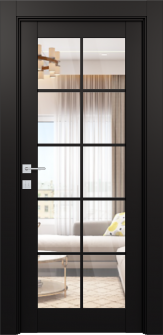Avon 10 Lite Clear Black Matte Single Doors