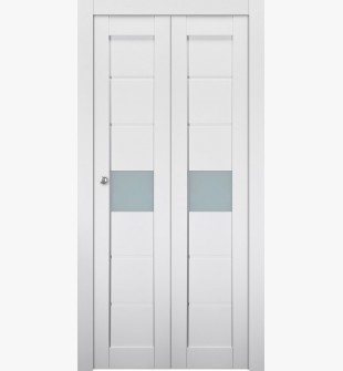 Edna Vetro Bianco Noble Bi-folding doors