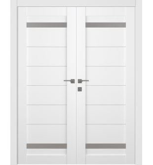 Perla Vetro Bianco Noble Double doors