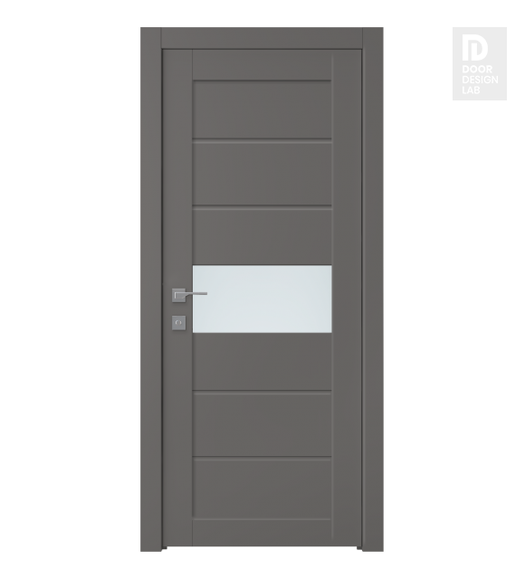 Edna Vetro Gray Matte Modern Interior Door by Belldinni